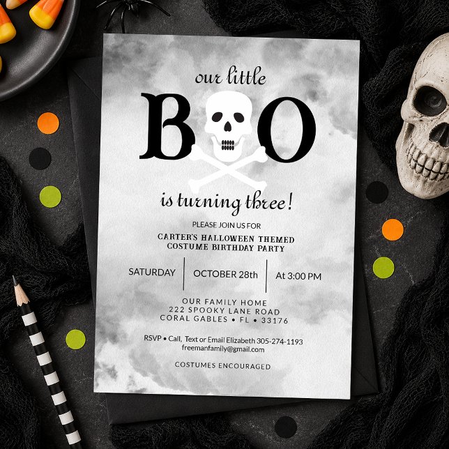 Little Boo Halloween Einladung (Little Boo Birthday Party Invite)