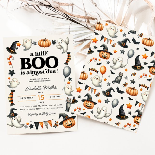 Little Boo Halloween Fall Pumpkin Baby Dusche Einladung (Von Creator hochgeladen)