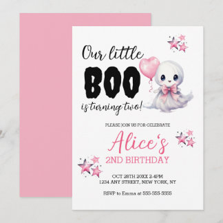 Little Boo Halloween Geburtstagsmädagogik Einladung