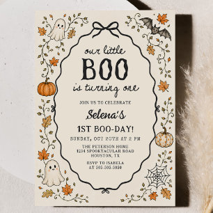 Little Boo Halloween-Geist 1. Geburtstagseinladung Einladung