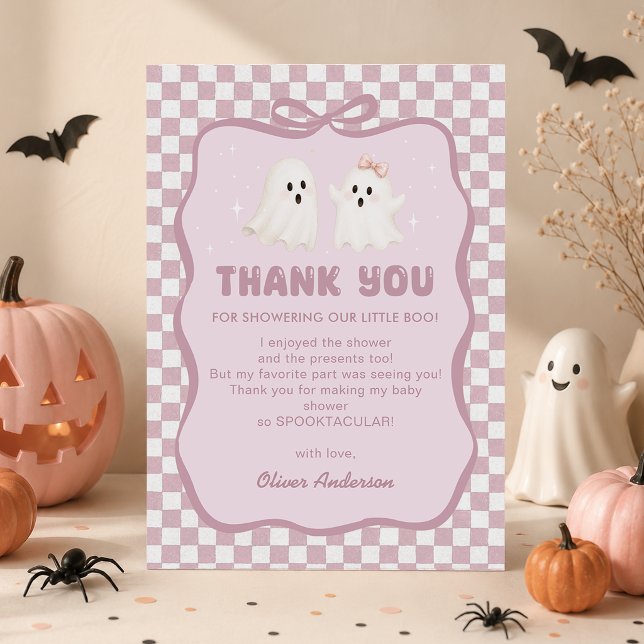 Little Boo Halloween-Geist Dankeskarte (Von Creator hochgeladen)