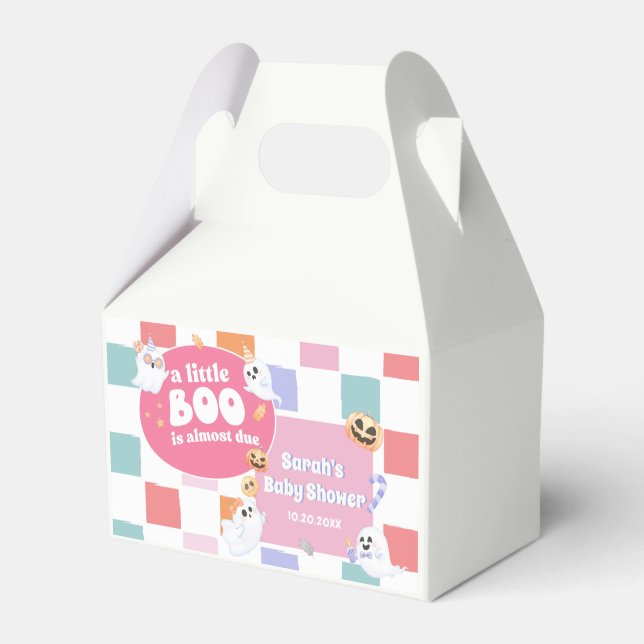 Little Boo Halloween Groovy Baby Shower Party Geschenkschachtel (Vorderseite)