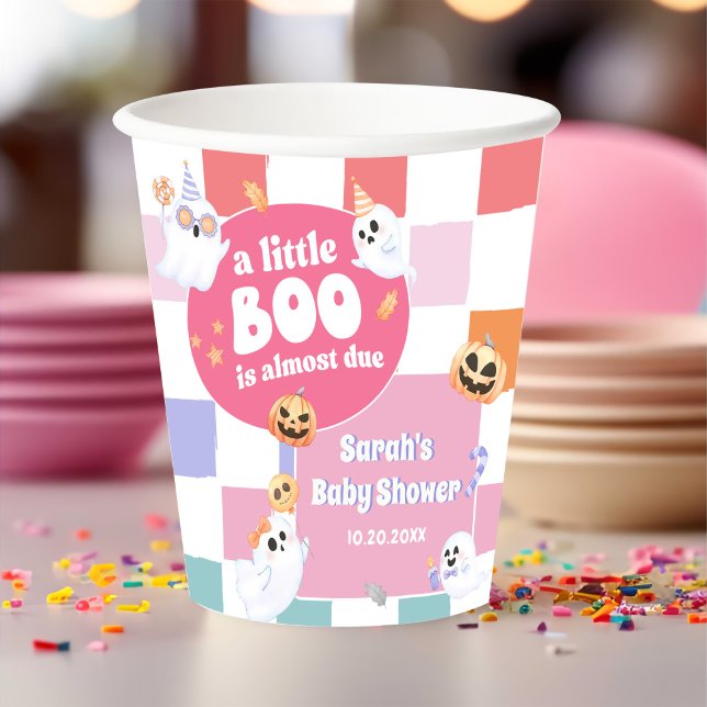 Little Boo Halloween Groovy Baby Shower Party Pappbecher (Von Creator hochgeladen)