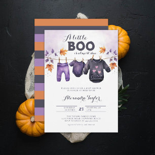 Little Boo Halloween Herbst Oktober Kinderdusche Einladung