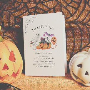 Little Boo Halloween Kinderdusche Danke Karte