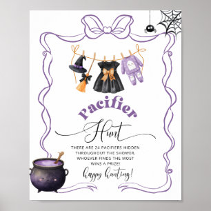 Little Boo Halloween Lila Schnuller Jagd Poster