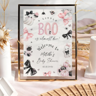 Little Boo Halloween Pink Baby Dusche Empfang Poster