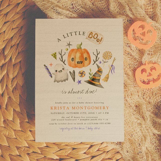 Little Boo Halloween Pumpkin Baby Shower Einladung (Von Creator hochgeladen)