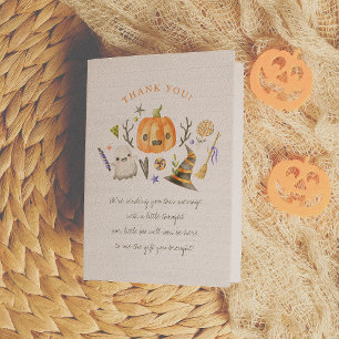 Little Boo Halloween Pumpkin Danke-Karte Dankeskarte