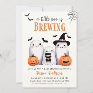 Little Boo Halloween Pumpkin Ghost Baby Dusche Einladung