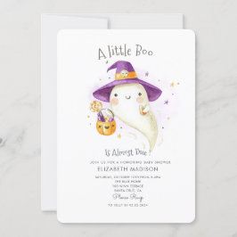 Little Boo Halloween Theme Fall Baby Shower Einladung