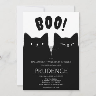 Little Boo Halloween Twins Baby Dusche Einladung