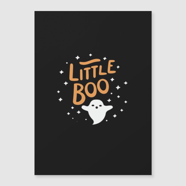Little Boo, Happy Halloween Vintag Classic Magnetkarte (Vorderseite)