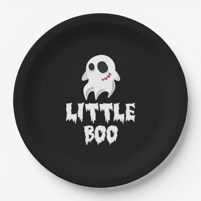 Little Boo In Halloween Cool Graphic Pappteller (Vorderseite)