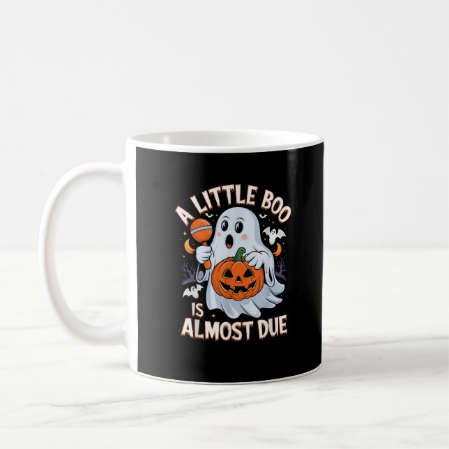 Little Boo Is Almost Due Cute Halloween Pregnancy  Kaffeetasse (Links)
