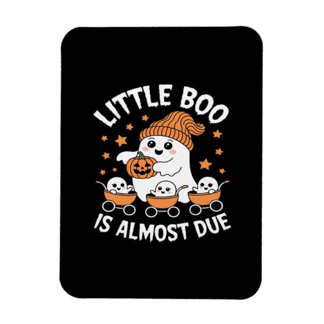 Little Boo Is Almost Due - Halloween Pregnancy Rev Magnet (Vertikal)