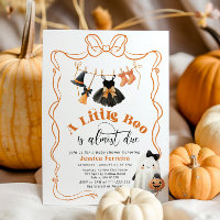 Little Boo is Due Bow Clothesline Babydusche