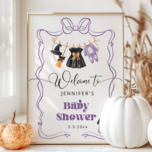 Little Boo is Due clothesline Baby Dusche Willkomm Poster (Von Creator hochgeladen)