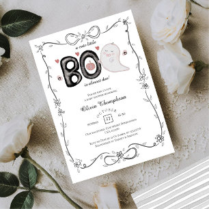 Little Boo ist bald fällig Halloween Baby Shower Einladung