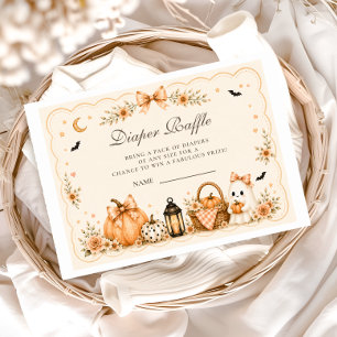 Little Boo ist bald fällig Herbst-Windel-Raffle Begleitkarte