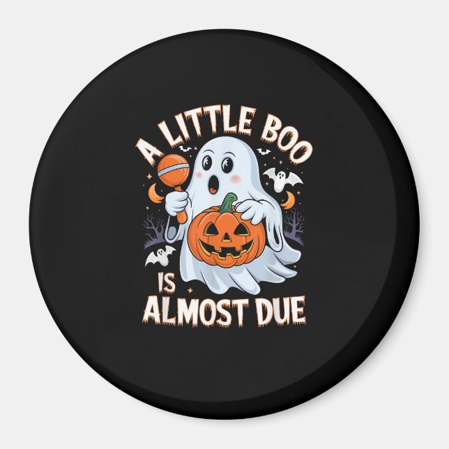 Little Boo ist bald fällig Süße Halloween-Schwange Magnet (Vorne)