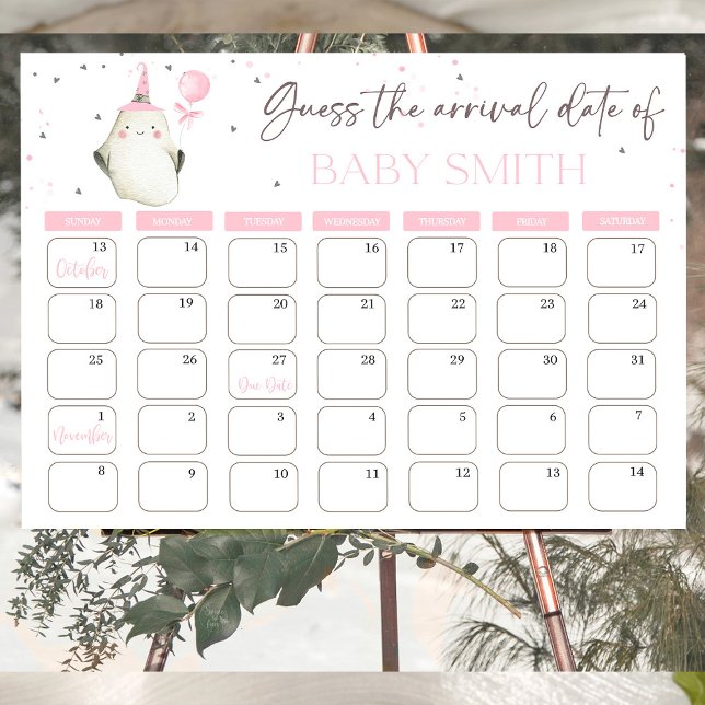 Little Boo ist beinahe mit Baby-Dusche fertig Poster (Little Boo is almost due Baby shower Little Boo is almost due Baby shower  calendar)