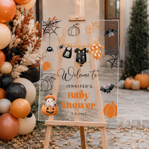 Little Boo ist fällig Wäscheleine Babyparty Willko Acrylschild