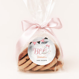 Little Boo ist fast Due Girl Baby Dusche Gefallen Runder Aufkleber