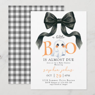 Little Boo ist fast fällig Halloween-Baby-Party  Einladung