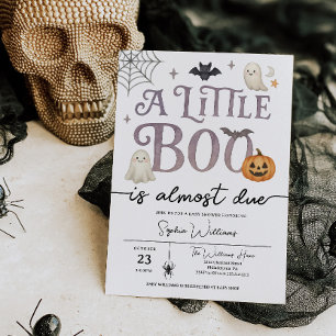 Little Boo ist fast fällig Halloween Baby Shower Einladung