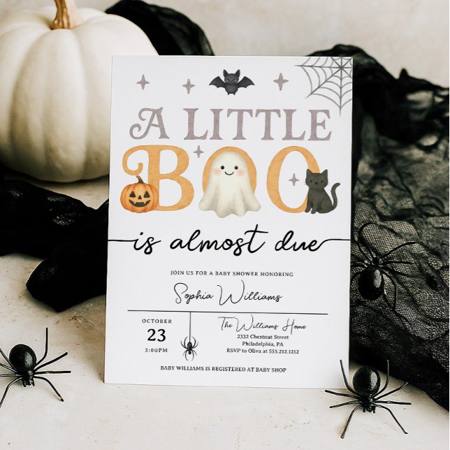 Little Boo ist fast gerade wegen Halloween Babydus Einladung (Von Creator hochgeladen)