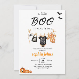 Little Boo ist fast Halloween Baby Duschtuch Einladung