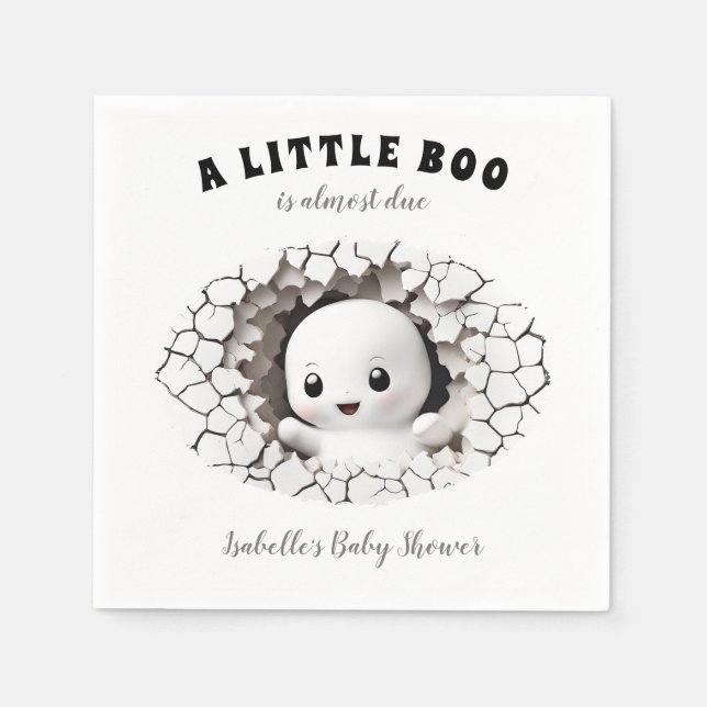 Little Boo ist fast passend Baby Dusche Napkins Serviette (Vorderseite)