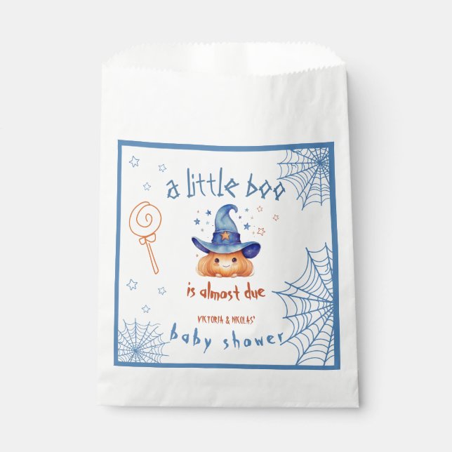 Little Boo ist fast wegen Boy Dusche Geschenktütchen (Vorderseite)