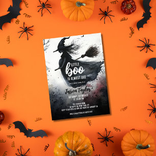 Little Boo ist fast wegen Hexenbrand Wasserfarbe Einladung