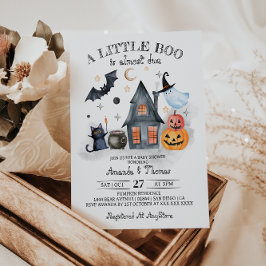 Little Boo ist fast zu Halloween Baby-Dusche Einladung