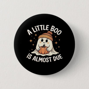 Little Boo ist fast zu Halloween Pregnancy Revea Button