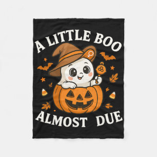 Little Boo ist fast zu Halloween Pregnancy Revea Fleecedecke