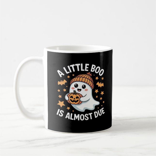 Little Boo ist fast zu Halloween Pregnancy Revea Kaffeetasse (Links)