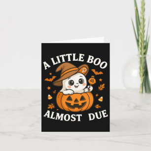 Little Boo ist fast zu Halloween Pregnancy Revea Karte
