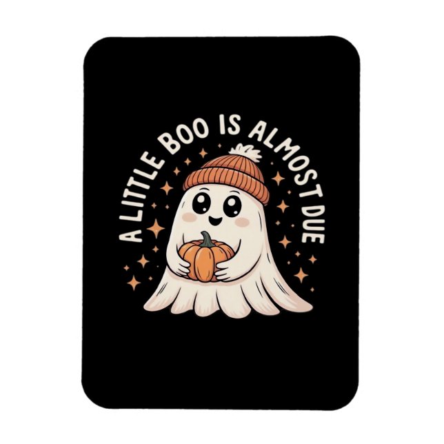 Little Boo ist fast zu Halloween Pregnancy Revea Magnet (Vertikal)
