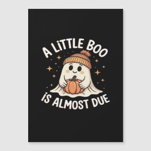 Little Boo ist fast zu Halloween Pregnancy Revea Magnetkarte