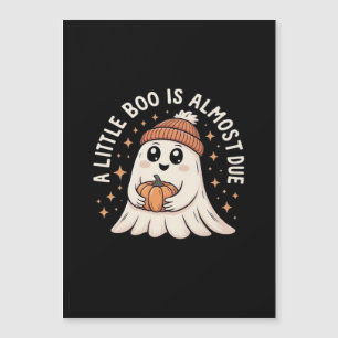 Little Boo ist fast zu Halloween Pregnancy Revea Magnetkarte