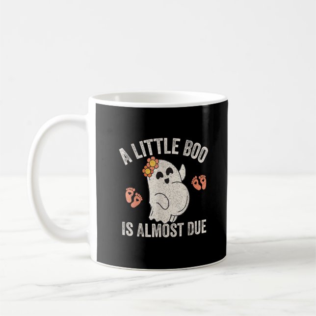 Little Boo ist fast zu Halloween Schwangerschaft A Kaffeetasse (Links)