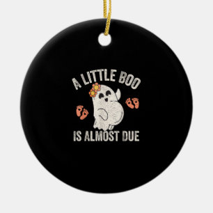 Little Boo ist fast zu Halloween Schwangerschaft A Keramik Ornament