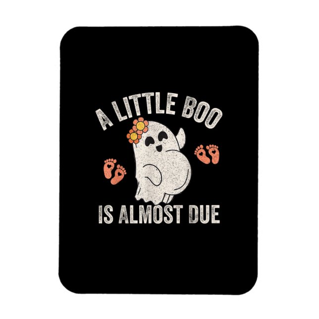Little Boo ist fast zu Halloween Schwangerschaft A Magnet (Vertikal)