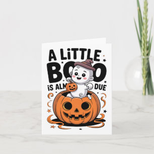 Little Boo ist fast zu Niedlichen Halloween-Schwan Karte