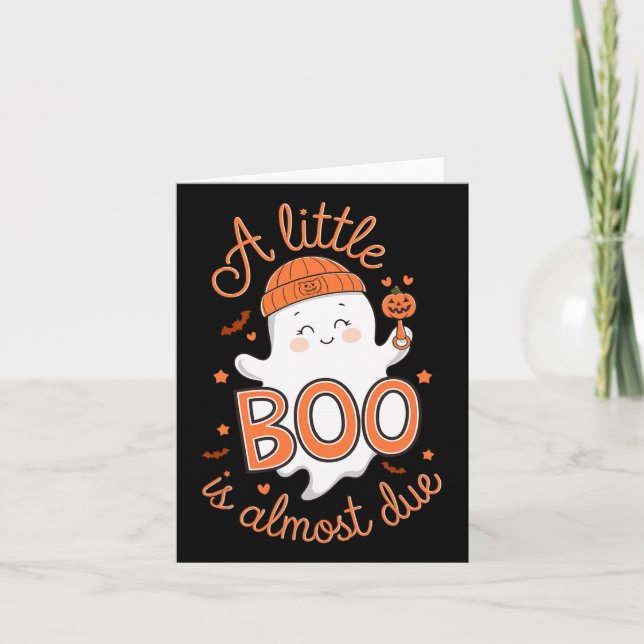 Little Boo ist fast zu Niedlichen Halloween-Schwan Karte (Vorderseite)