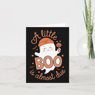 Little Boo ist fast zu Niedlichen Halloween-Schwan Karte