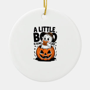 Little Boo ist fast zu Niedlichen Halloween-Schwan Keramik Ornament